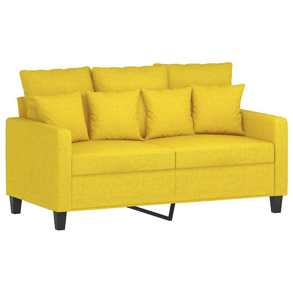 2-Sitzer-Sofa Hellgelb 120 cm Stoff