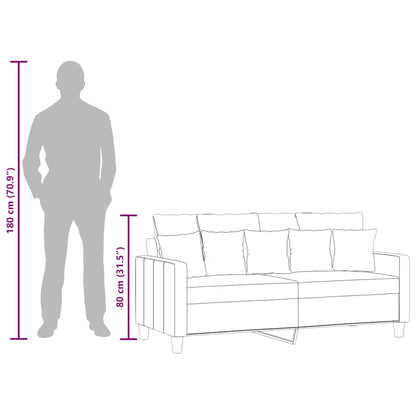 2-Sitzer-Sofa Hellgelb 140 cm Stoff