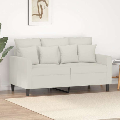 2-Sitzer-Sofa Creme 120 cm Samt