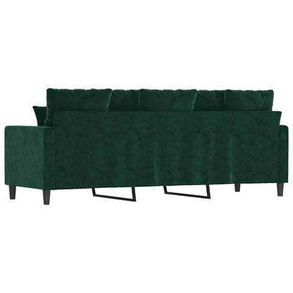 3-Sitzer-Sofa Dunkelgrün 180 cm Samt