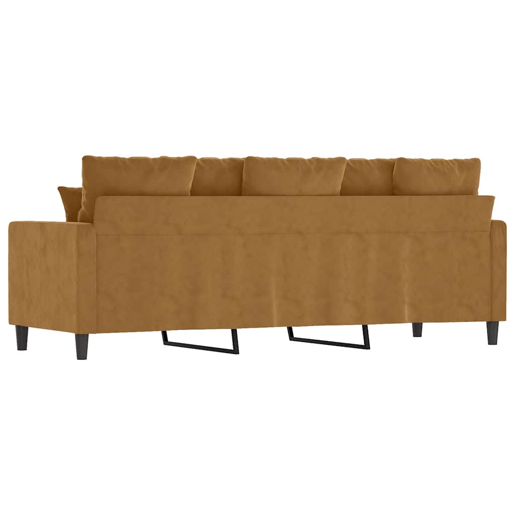 3-Sitzer-Sofa Braun 180 cm Samt