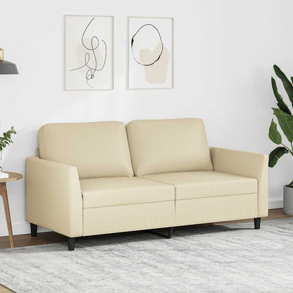 2-Sitzer-Sofa Creme 140 cm Kunstleder