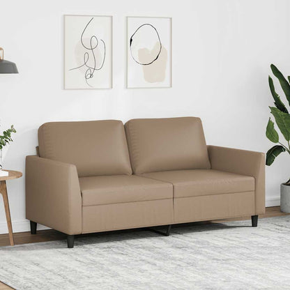 2-Sitzer-Sofa Cappuccino-Braun 140 cm Kunstleder