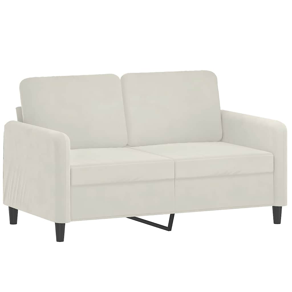 2-Sitzer-Sofa Creme 120 cm Samt