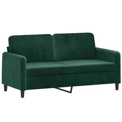 2-Sitzer-Sofa Dunkelgrün 140 cm Samt