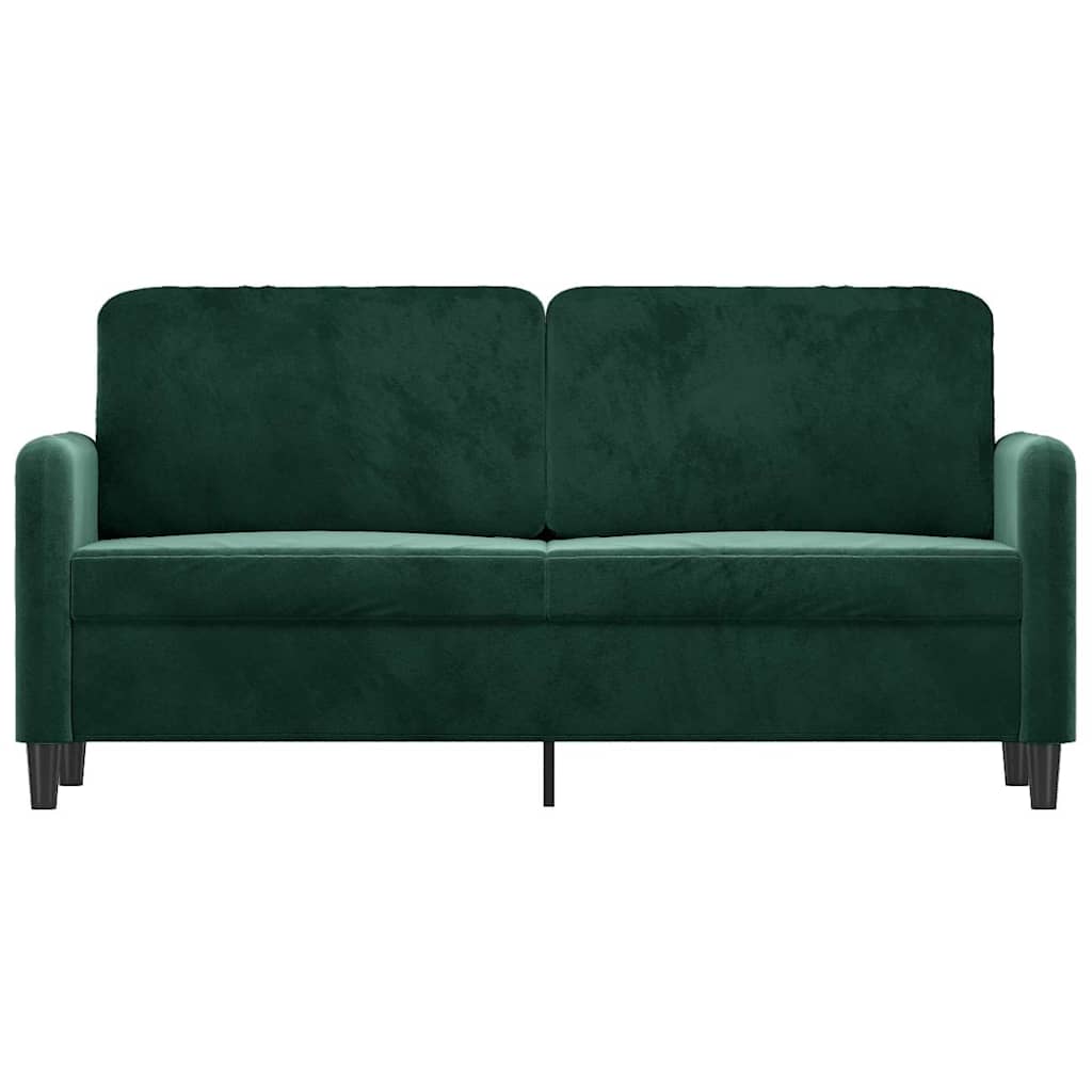 2-Sitzer-Sofa Dunkelgrün 140 cm Samt
