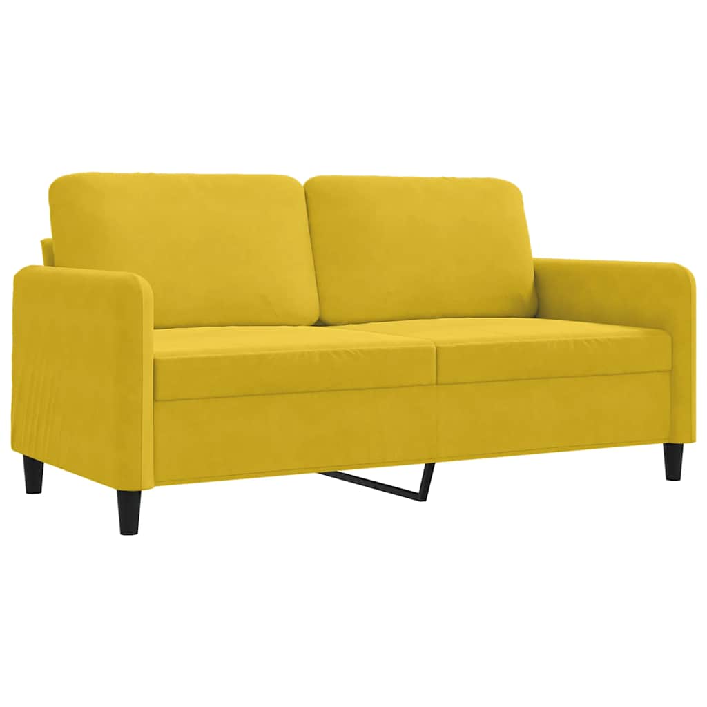 2-Sitzer-Sofa Gelb 140 cm Samt