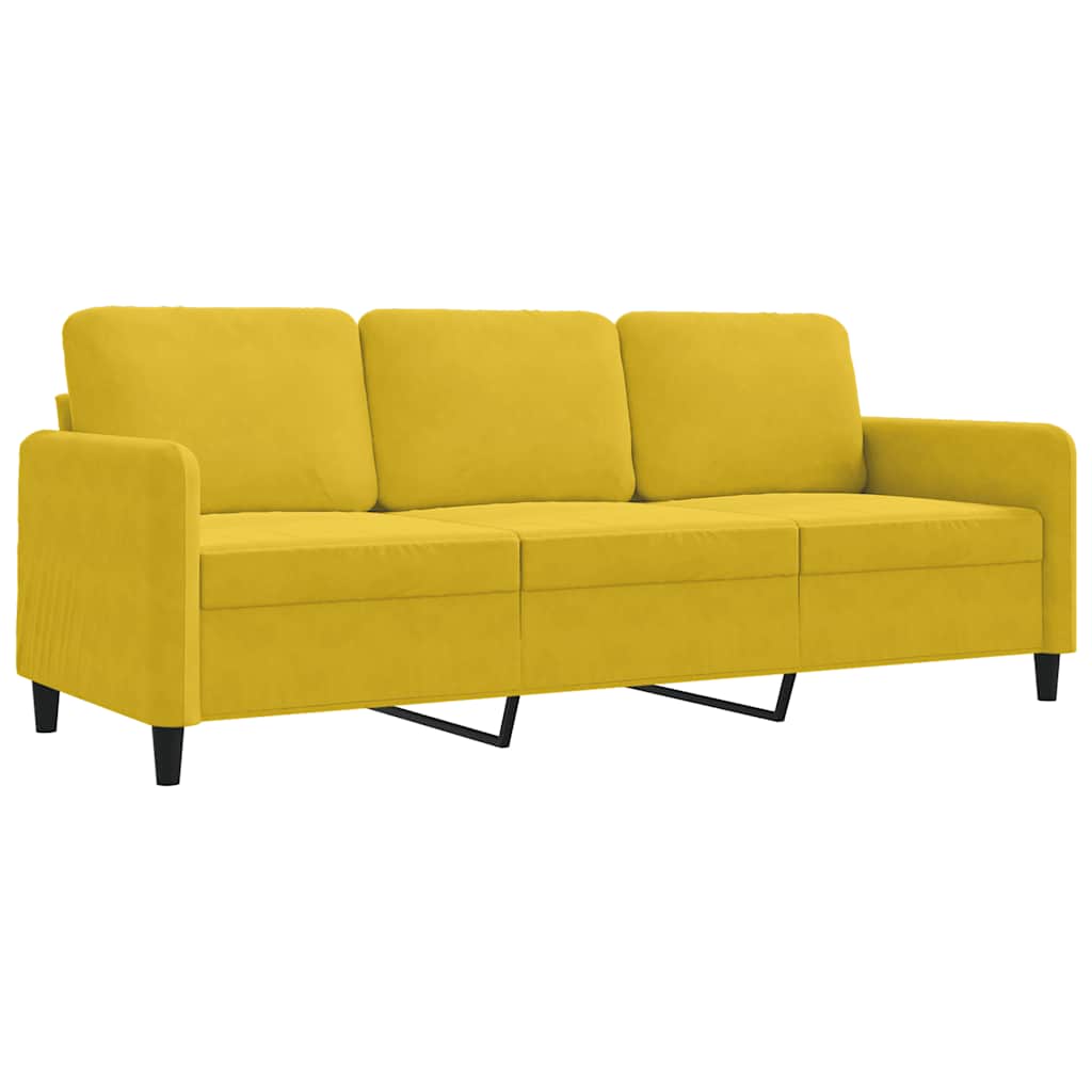 3-Sitzer-Sofa Gelb 180 cm Samt