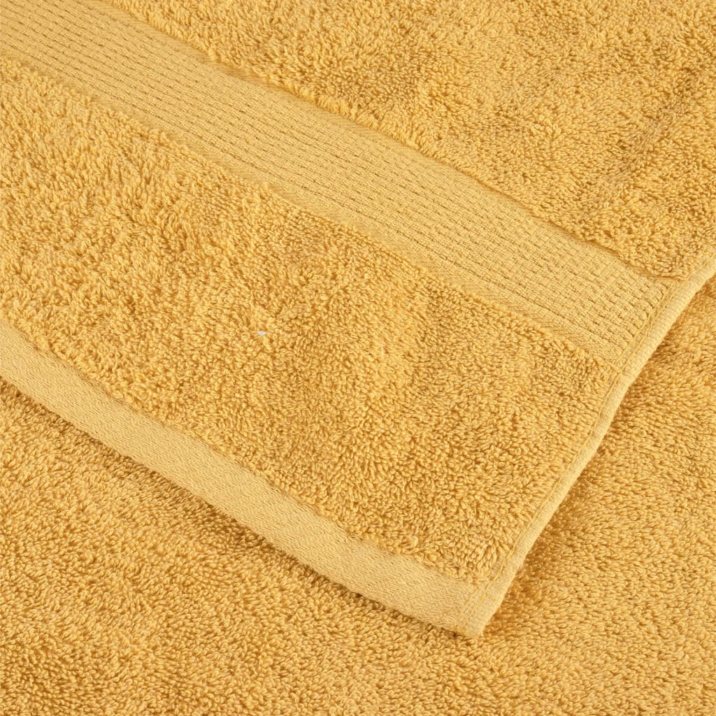 Premium Handtücher SOLUND 10 Stk. Gold 100x200 cm 600 g/m²