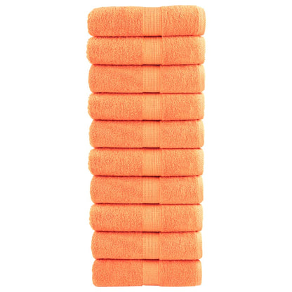Premium Waschhandtücher SOLUND 10 Stück Orange 30x30 cm 600 g/m²