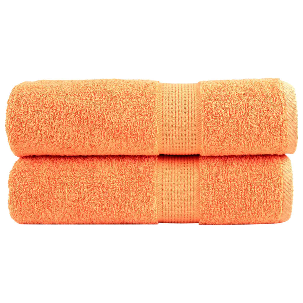 Premium Badetücher SOLUND 2 Stk. Orange 100x150 cm 600 g/m²