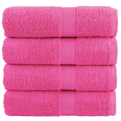 Premium Waschhandtücher SOLUND 4 Stück Rosa 30x30 cm 600 g/m²