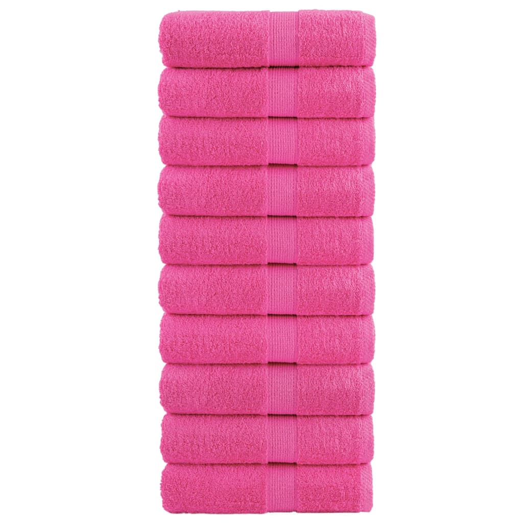 Premium Waschhandtücher SOLUND 10 Stück Rosa 30x30 cm 600 g/m²