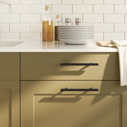 Möbelgriffe 20 Stk. Schwarz 128 mm Edelstahl