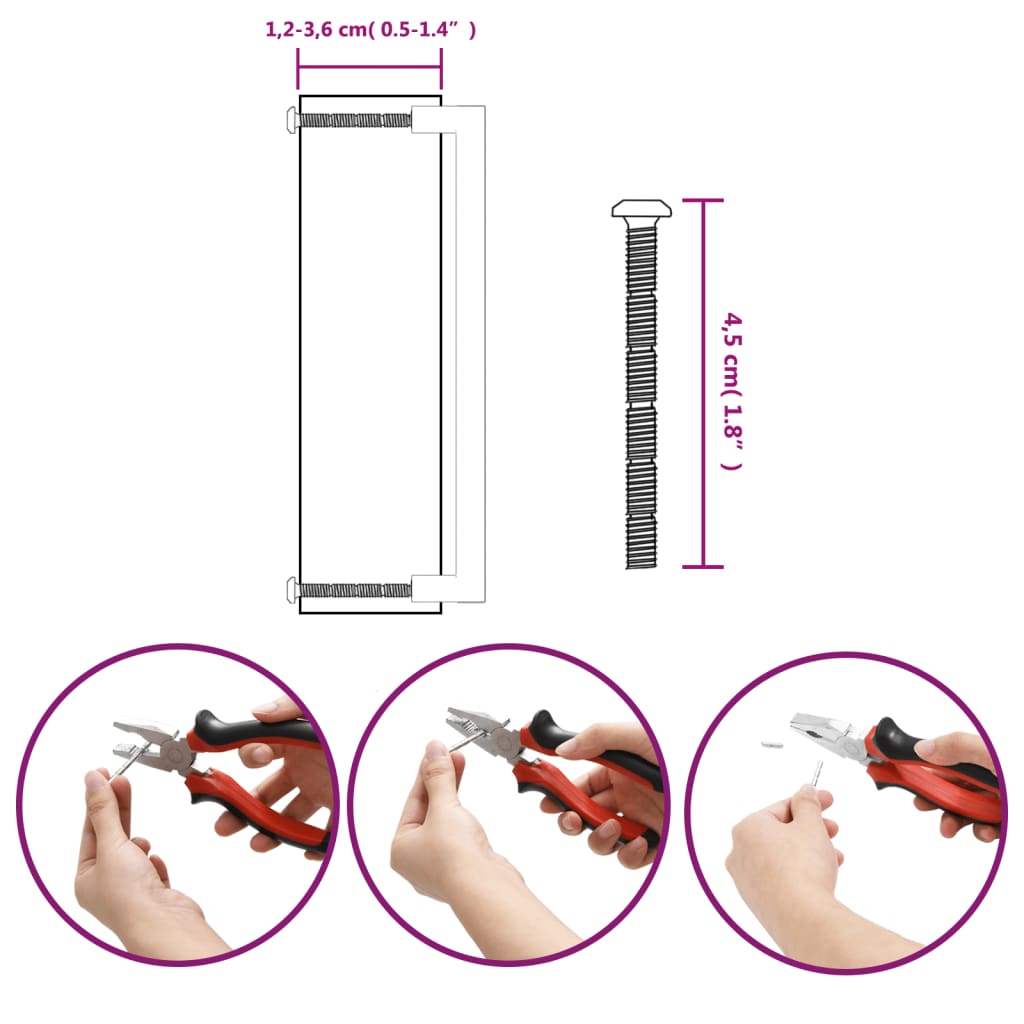 Möbelgriffe 20 Stk. Schwarz 224 mm Edelstahl