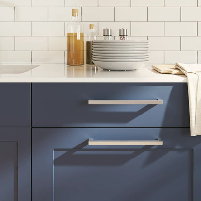 Möbelgriffe 10 Stk. Silbern 224 mm Edelstahl