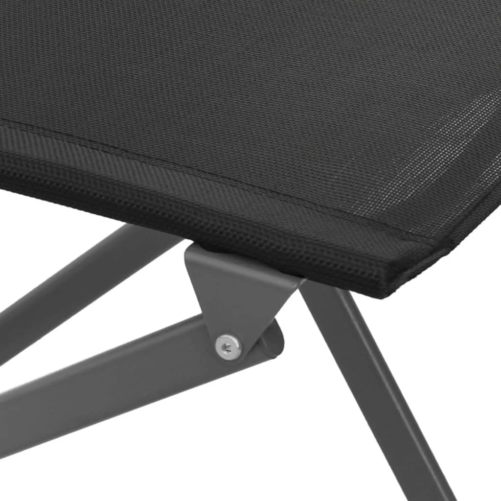 3-tlg. Garten-Essgruppe Schwarz Stahl