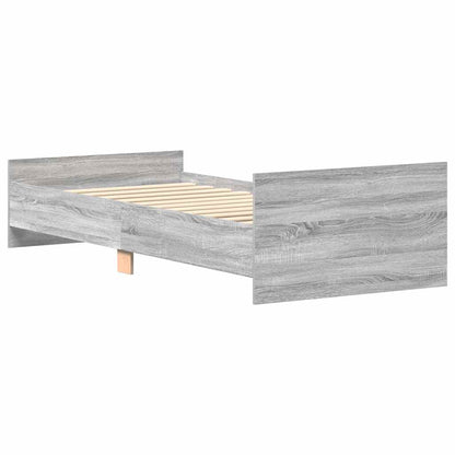 Bettgestell Grau Sonoma 90x190 cm Holzwerkstoff