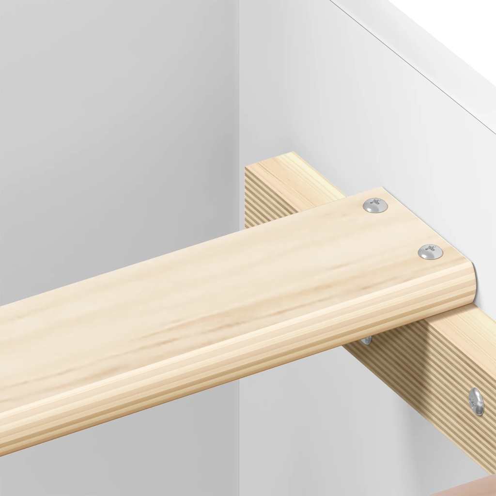 Bettgestell Weiß 75x190 cm Holzwerkstoff