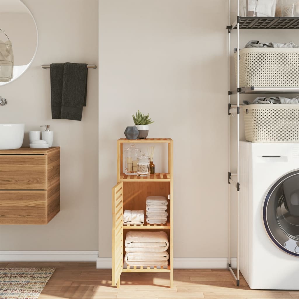 Badezimmerschrank mit Ablage 36x33x87 cm Bambus