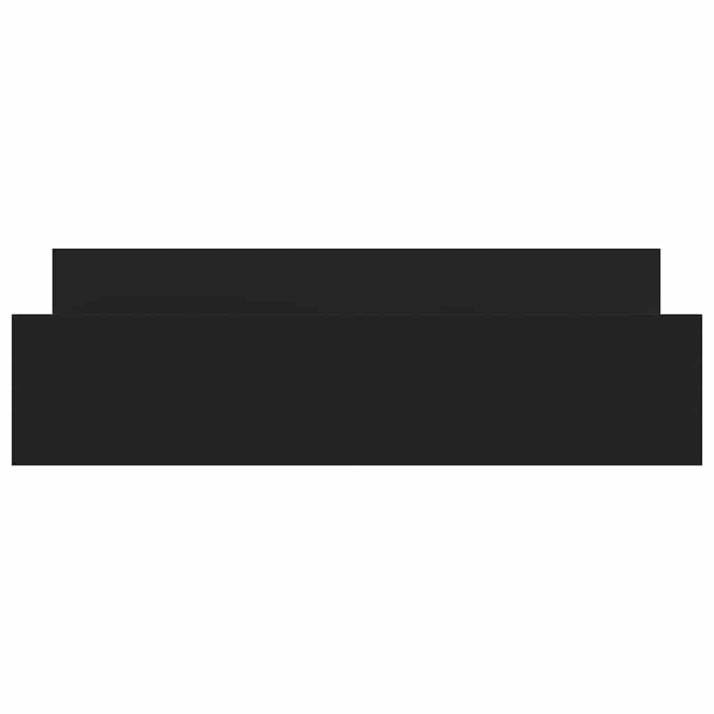 Bettgestell mit Kopf- und Fußteil Schwarz 200x200 cm