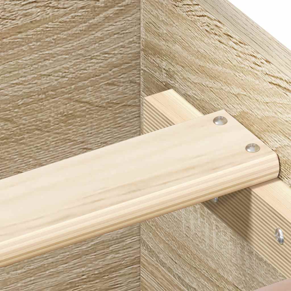 Bettgestell mit Kopf- und Fußteil Sonoma-Eiche 120x200 cm