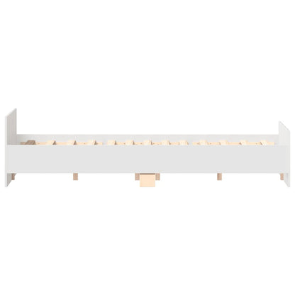 Bettgestell mit Kopf- und Fußteil Weiß 140x200 cm