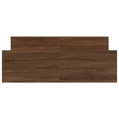 Bettgestell mit Kopf- und Fußteil Braun Eiche 140x200 cm