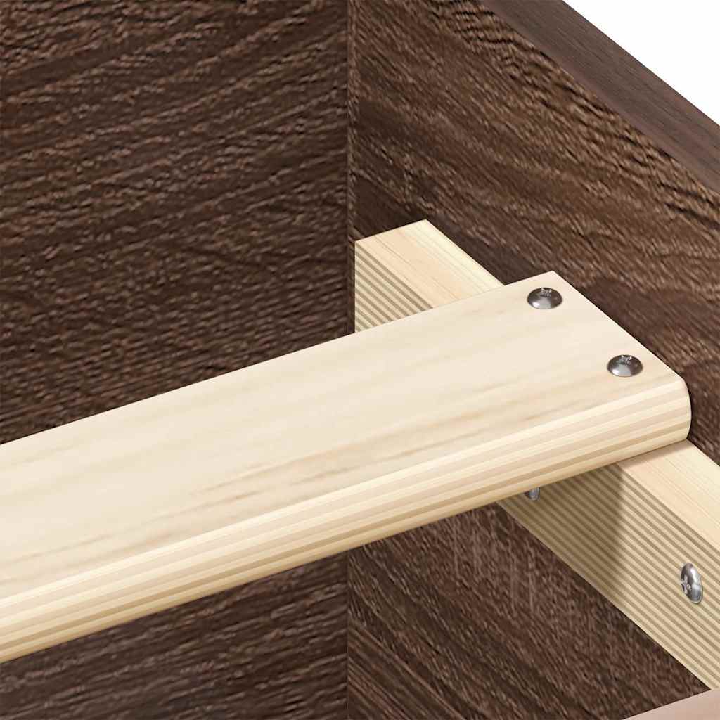 Bettgestell mit Kopf- und Fußteil Braun Eiche-Optik 120x190 cm