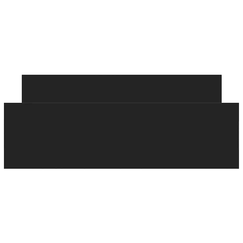 Bettgestell mit Kopf- und Fußteil Schwarz 140x190 cm