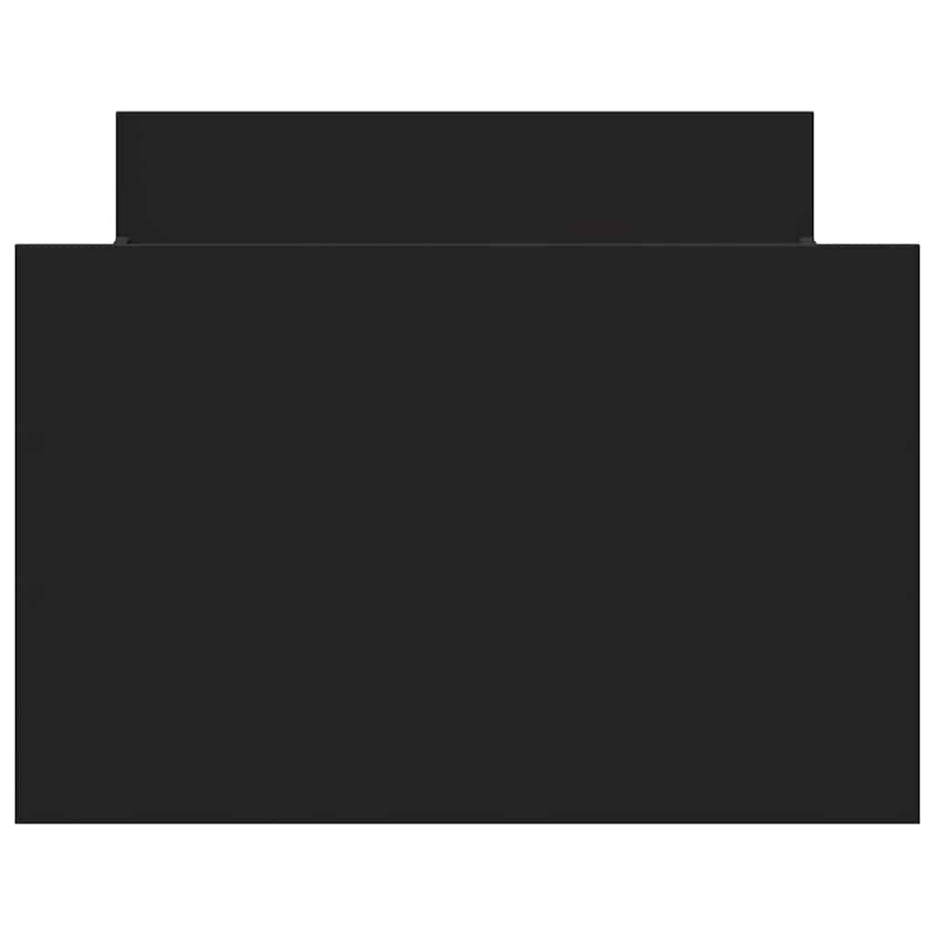 Bettgestell mit Kopf- und Fußteil Schwarz 90x200 cm