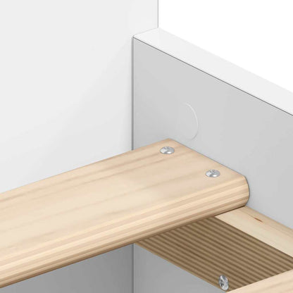 Bettgestell mit Kopf- und Fußteil Weiß 90x190 cm