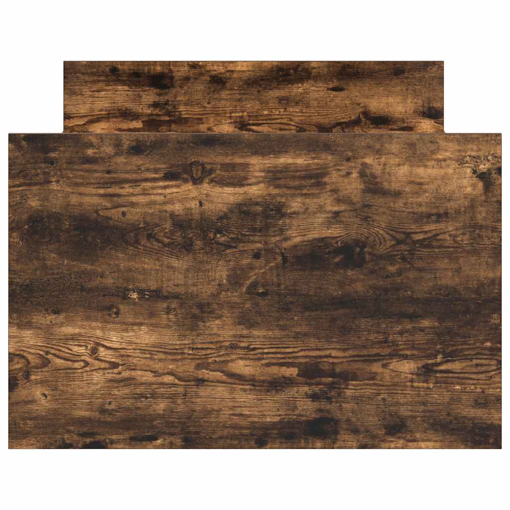 Bettgestell mit Kopf- und Fußteil Räuchereiche 90x190 cm