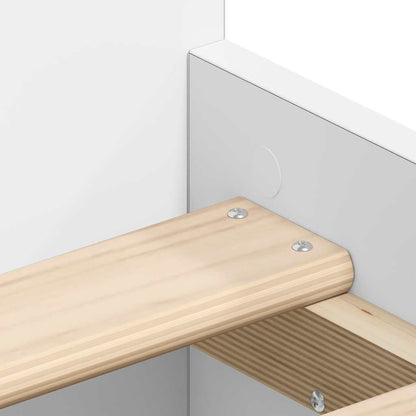 Bettgestell mit Kopf- und Fußteil Weiß 75x190 cm