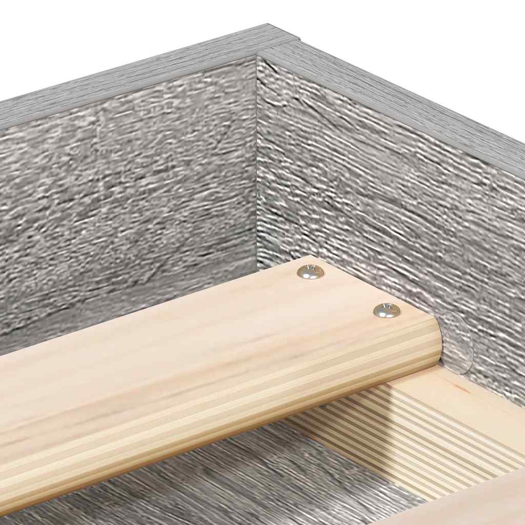 Bettgestell Grau Sonoma 90x200 cm