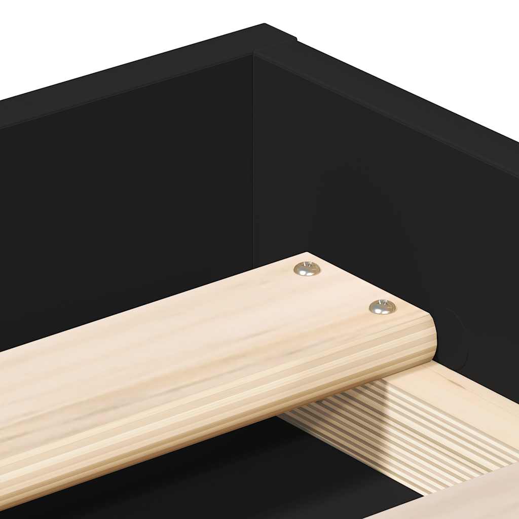 Bettgestell Schwarz 160x200 cm