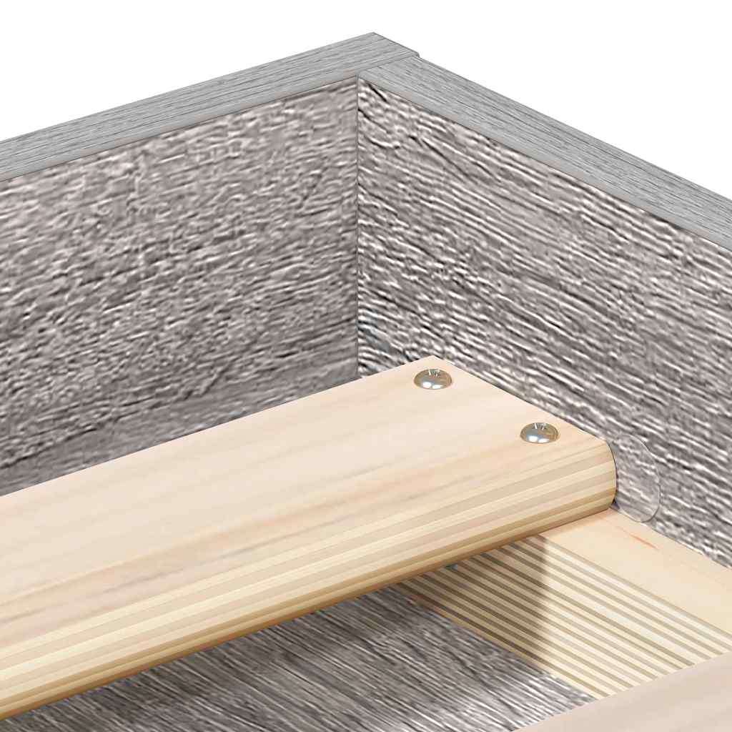 Bettgestell Grau Sonoma 200x200 cm