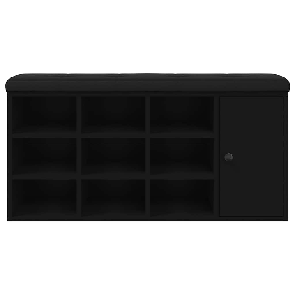 Schuhbank Schwarz 102x32x50 cm Holzwerkstoff