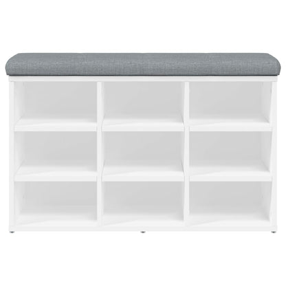 Schuhbank Weiß 82 x 32 x 50 cm Holzwerkstoff
