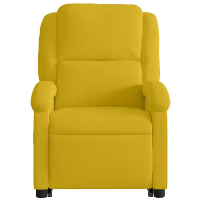 Massagesessel mit Aufstehhilfe Gelb Samt