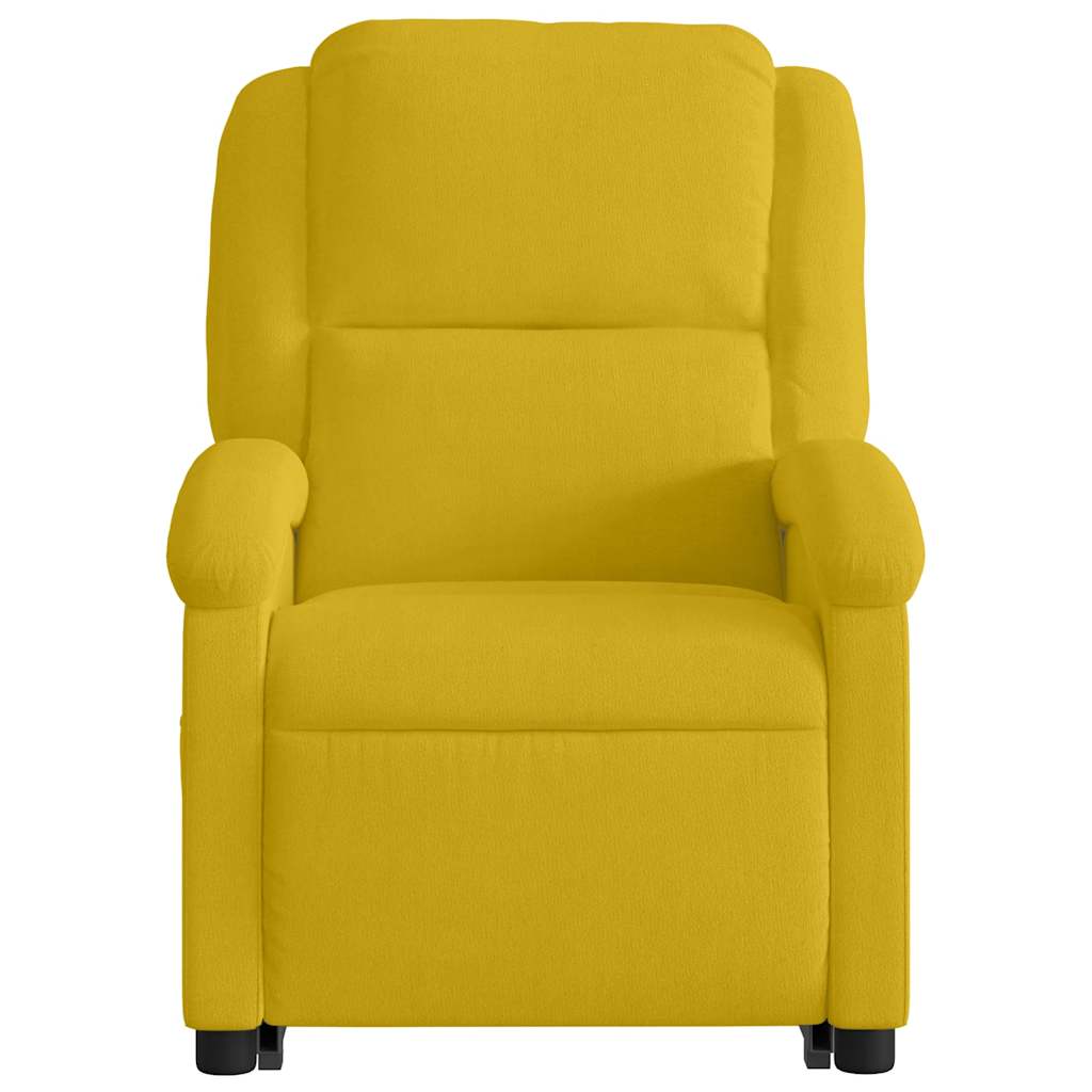 Relaxsessel mit Aufstehhilfe Elektrisch Gelb Samt