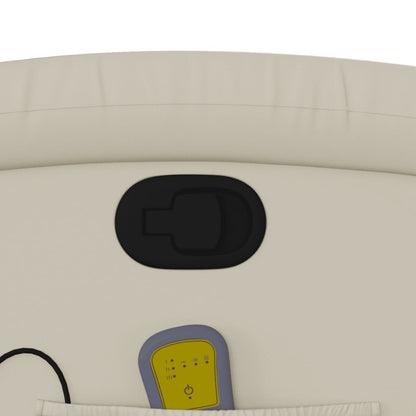 Massagesessel mit Relaxfunktion, Kunstleder, Creme