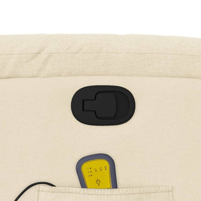 Massage-Relaxsessel, cremefarbener Stoff