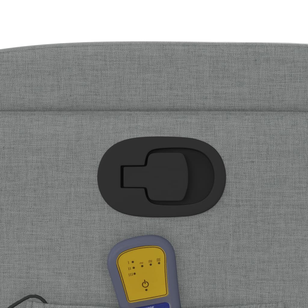 Massage-Relaxsessel, hellgrauer Stoff