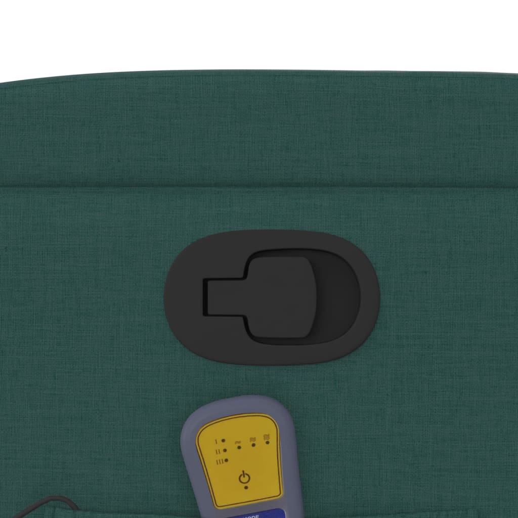 Massage-Relaxsessel, dunkelgrüner Stoff