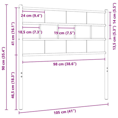 Ersatz-Kopfteil Metall Weiß 100 cm