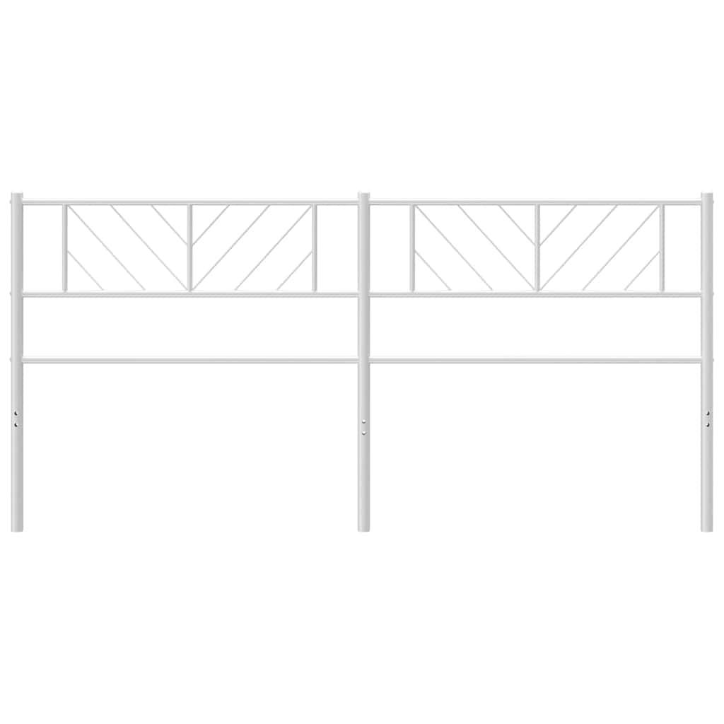 Ersatz-Kopfteil Metall Weiß 200 cm