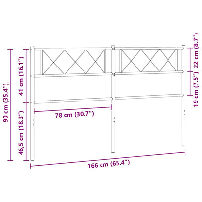 Ersatz-Kopfteil Metall Schwarz 160 cm