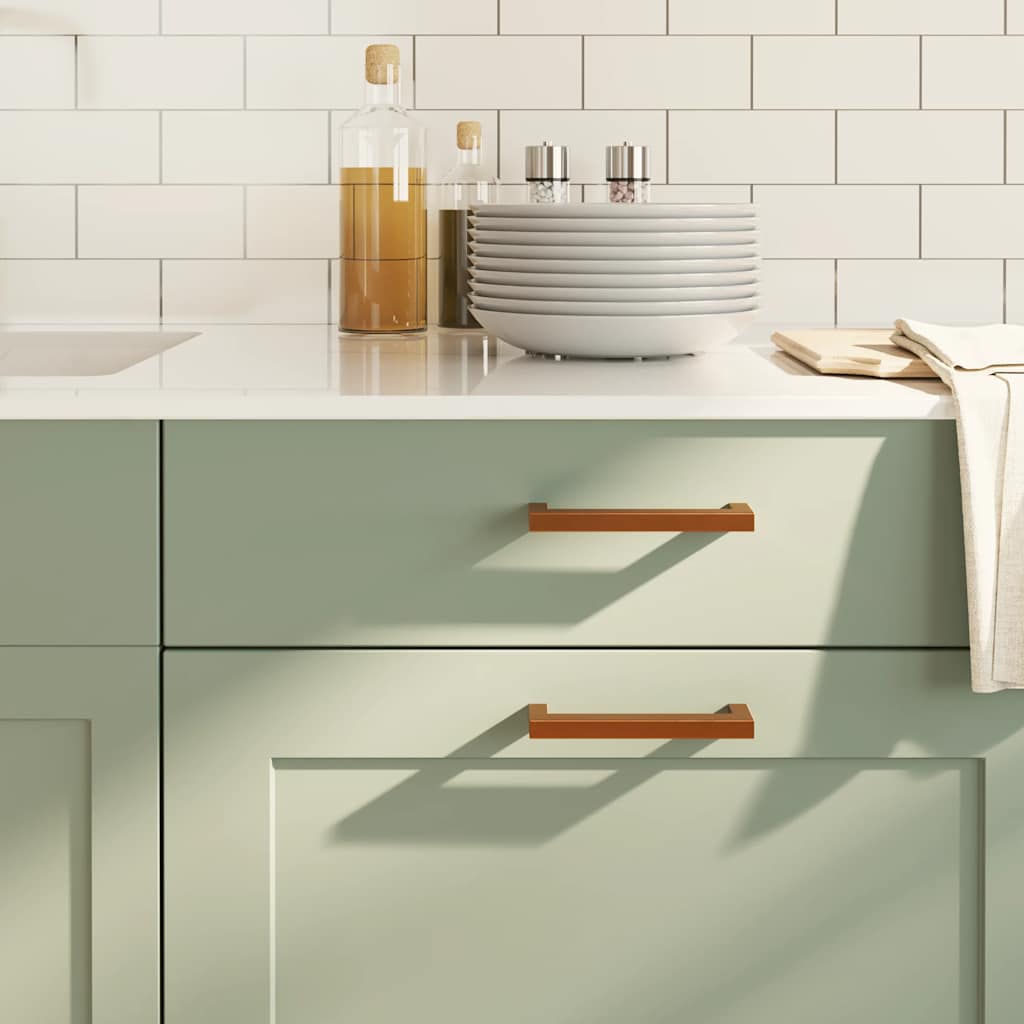 Möbelgriffe 10 Stk. Bronzen 128 mm Edelstahl