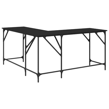 Schreibtisch Schwarz 149x149x75 cm Holzwerkstoff